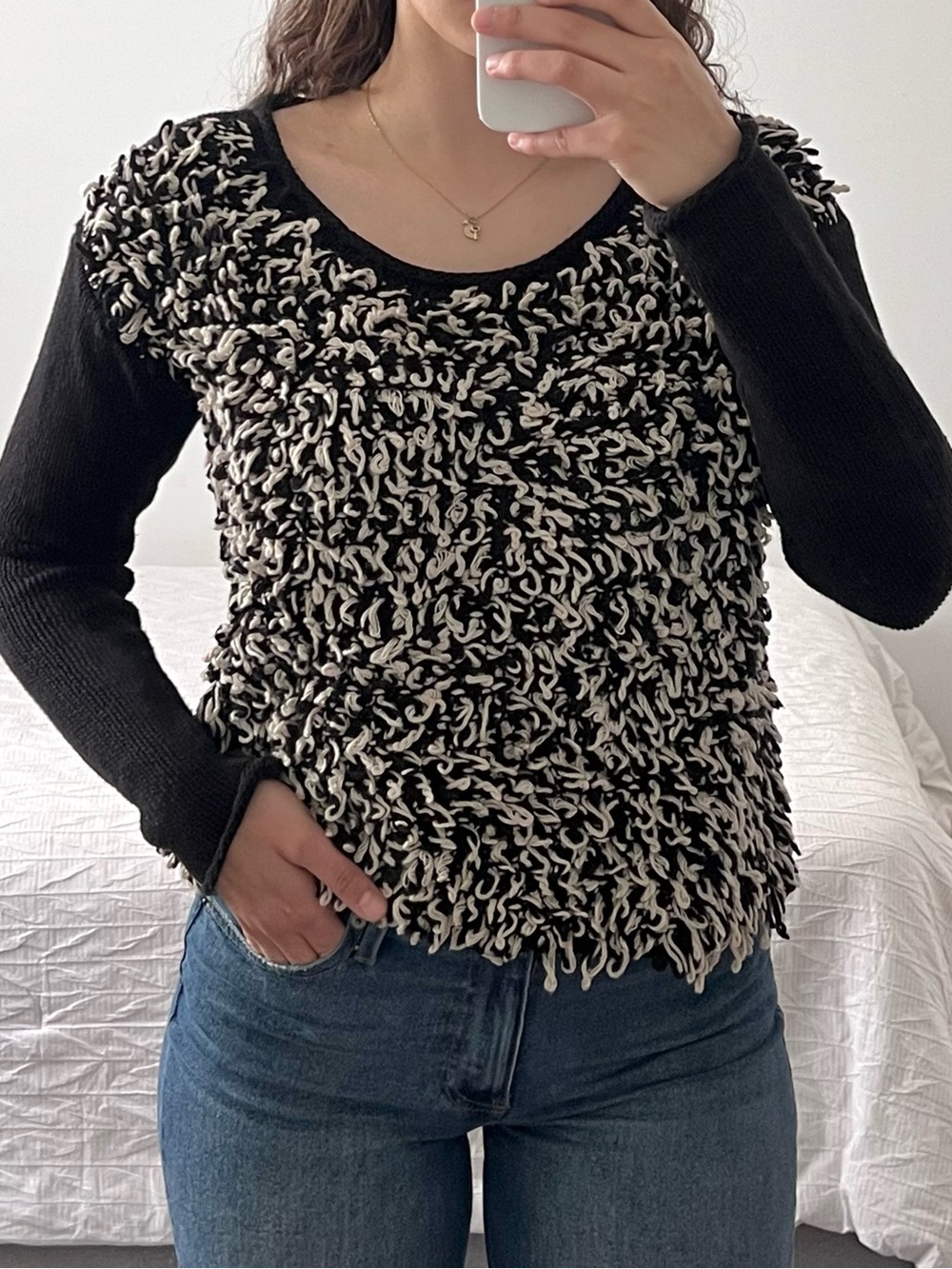 Plenty by Tracy Reese fringe knit sweater